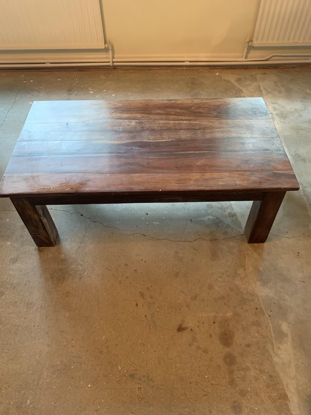 Preview of the first image of Heavy Wooden Solid Coffee Table.