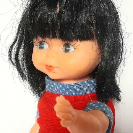 Image 2 of CHRISSIE ** CHEEKY DOLL - RED and BLUE DRESS 22 cm GOOD