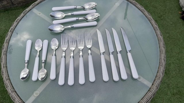 Image 2 of Melamine Dining Set with Cutlery (4 x Settings)