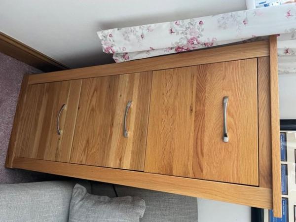 Image 2 of Baumhaus Mobel Oak 3 drawer filing cabinet