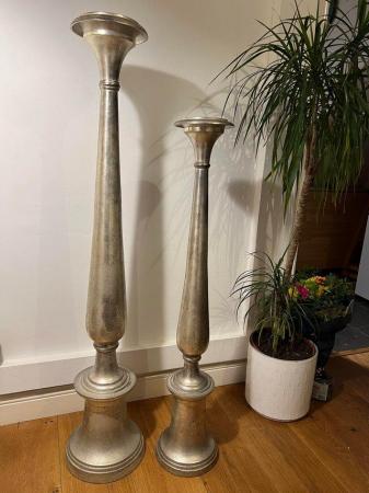 Image 3 of 2 Large floor standing candle sticks
