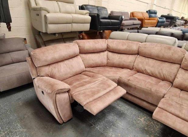 Image 14 of Radley Decent mink fabric electric recliner corner sofa