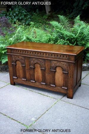 Image 35 of A TITCHMARSH & GOODWIN CARVED OAK BLANKET CHEST BOX TRUNK