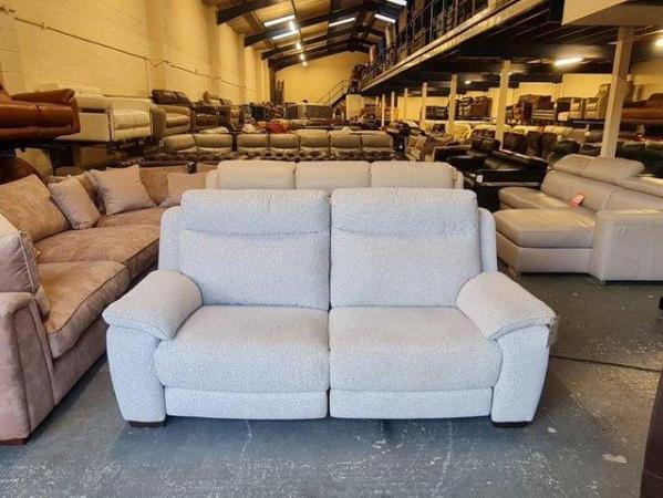 Image 11 of Starlight Express grey fabric electric recliner sofa