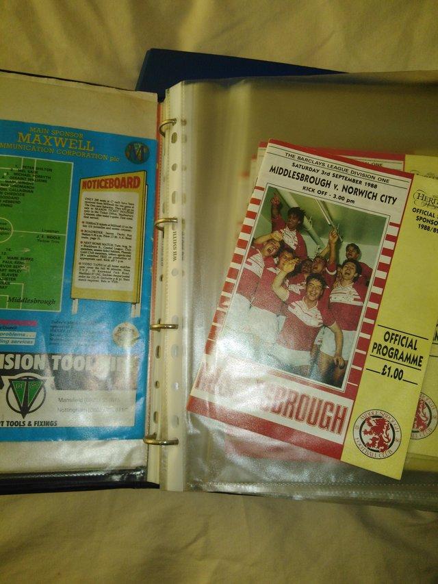 Preview of the first image of 1980s and 90s Boro programmes and FMTTM.