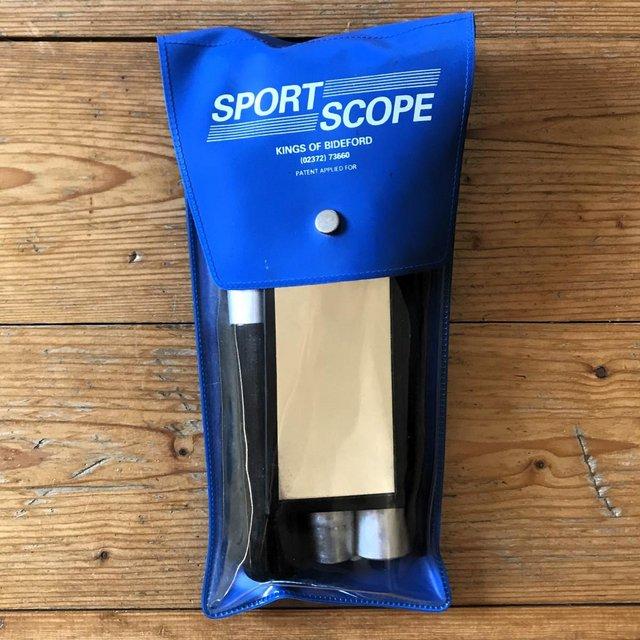 Preview of the first image of Vintage 'Sport Scope' periscope, plastic pouch, instructions.