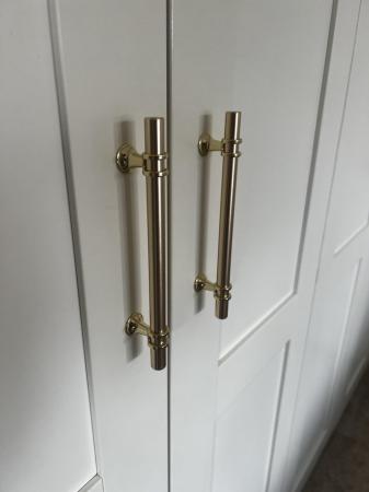 Image 1 of 4x Gold kitchen / wardrobe handles