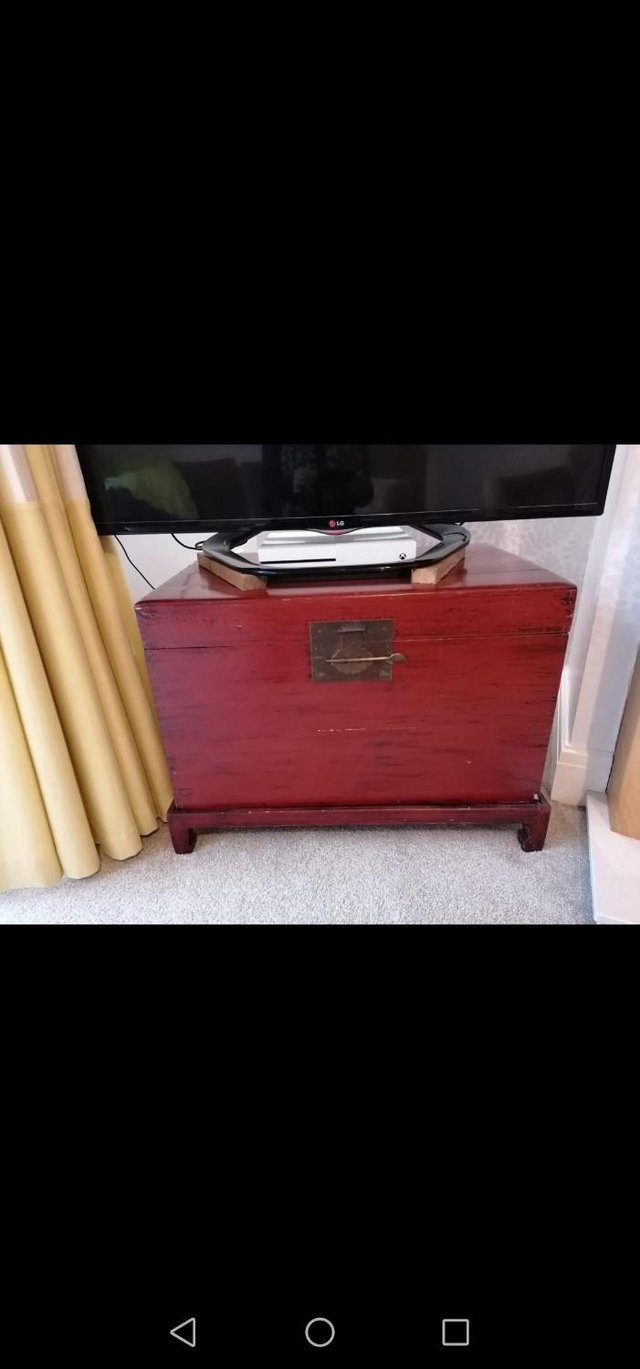 Preview of the first image of Chest or Blanket Box. Current use TV Stand..