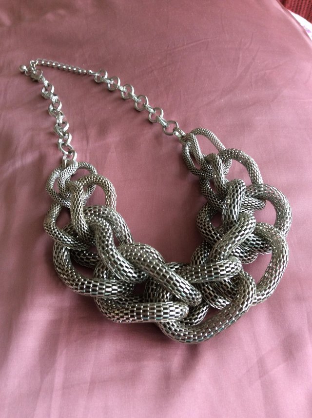Preview of the first image of Large chain statement necklace.