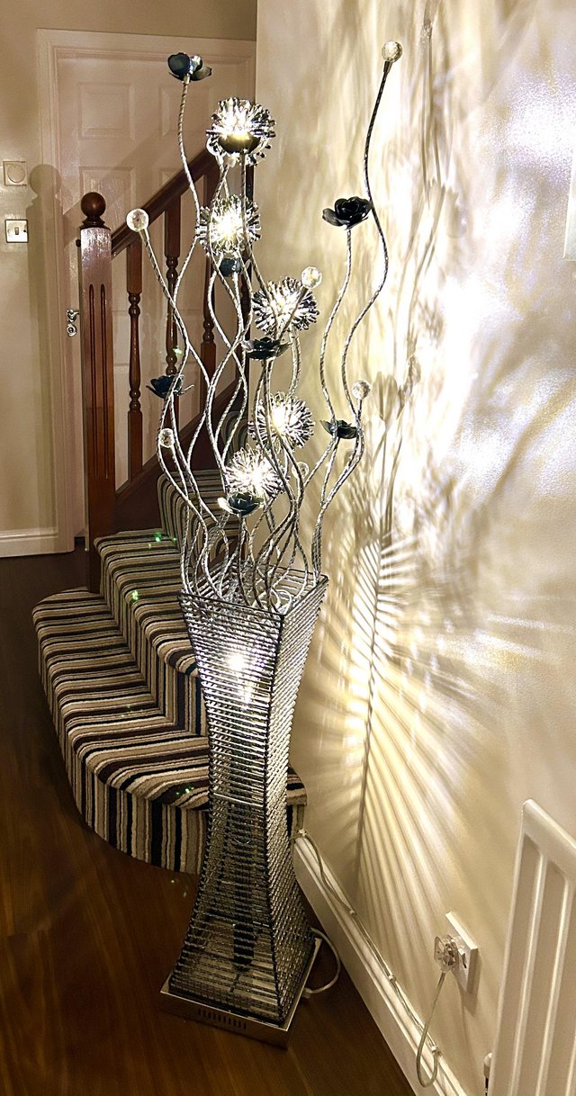 Preview of the first image of Magella Crystal Flower Floor Lamp.