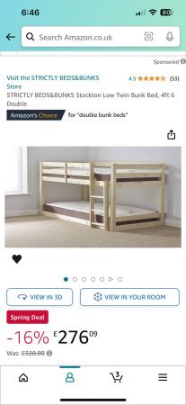 Image 2 of Double bunk bed for sale