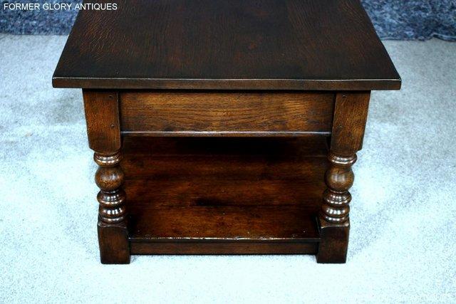 Image 53 of A TITCHMARSH & GOODWIN STYLE OAK TWO DRAWER COFFEE TEA TABLE