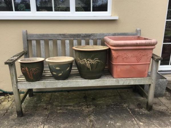 Image 3 of 3 CeramIc planters and one large resin planter from £11
