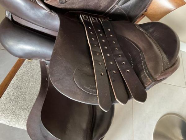 Image 2 of Paul Jones brown leather GP saddle 17” medium