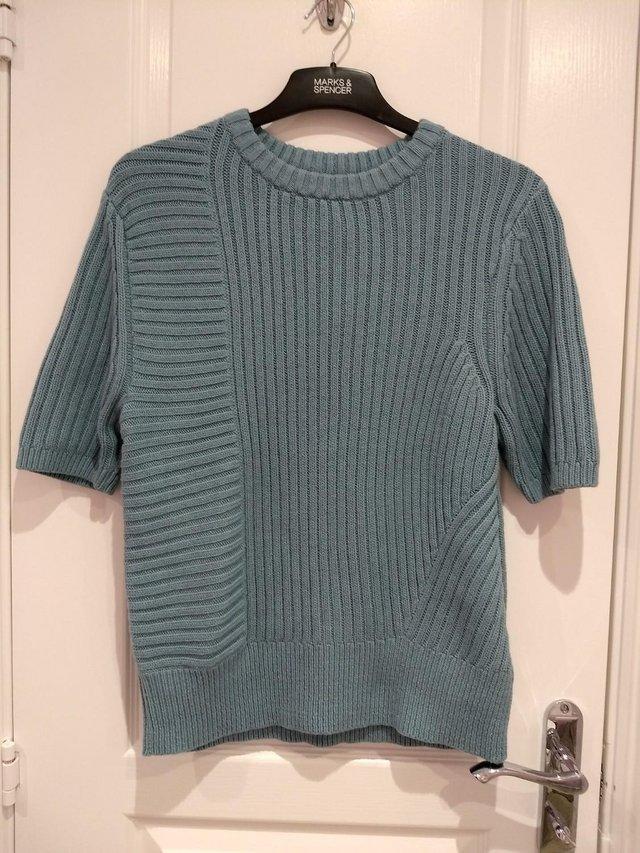 Preview of the first image of New Marks and Spencer M&S Collection Short Sleeved Jumper 14.