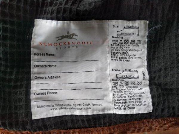 Image 2 of NEW SCHOCKEMOHLE FIRST CLASS PLUS LOGO FLEECE 6ft6" BROWN/CR