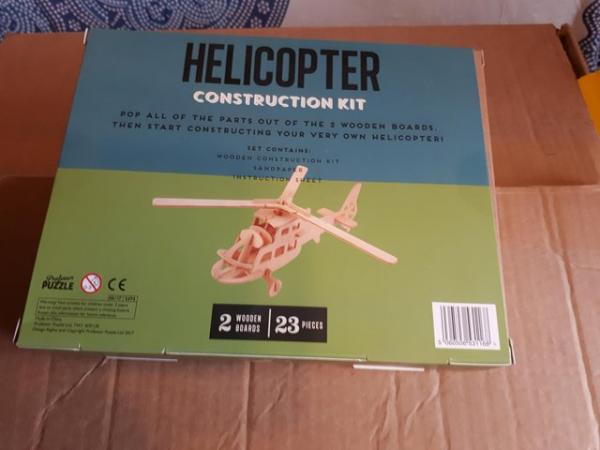 Image 2 of Build your own wooden helicopter,   brand new