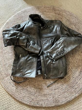 Image 2 of Ladies leather Alpine Star biker jacket