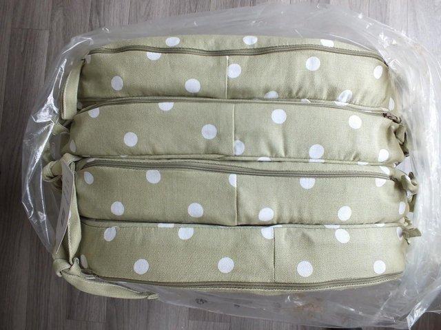Preview of the first image of Sage Polka Dot Cushion Pads X 4 (New).