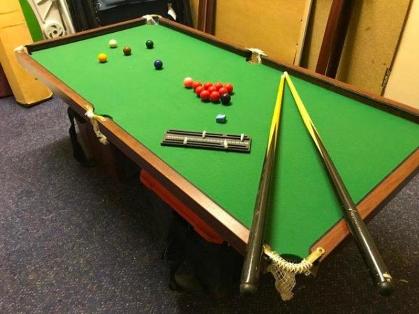 Image 2 of Small snooker set either top table or put it on its legs