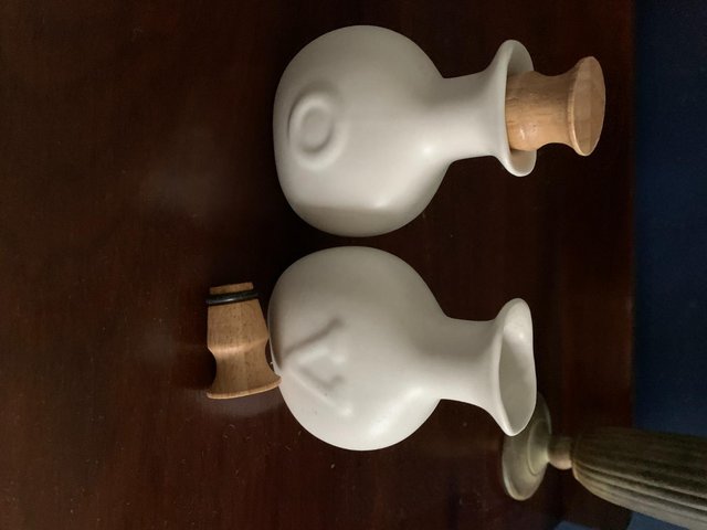 Preview of the first image of Oil and vinegar bottles with stoppers.