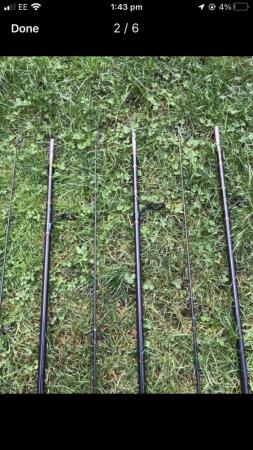 Image 2 of Set of 3 rare normark gord burton long range piker rods