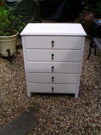 Image 3 of Wooden 5 drawer chest of drawers