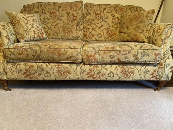 Image 1 of Tapestry patterned sofa and two arm chairs