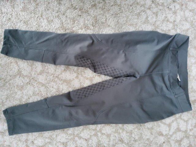 Preview of the first image of Dublin women's grey riding tights size 16.