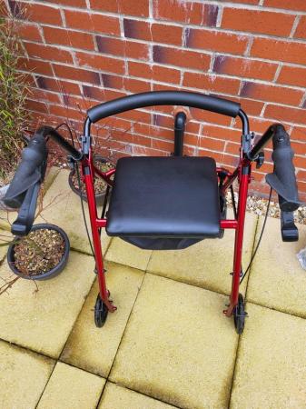 Image 2 of Foldaway walker with shopping bag and seat