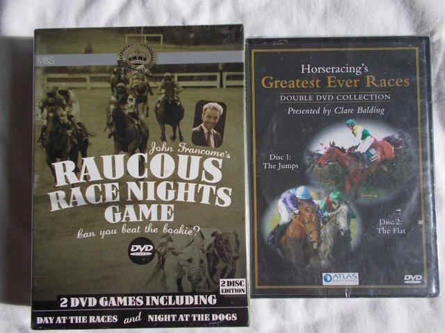 Preview of the first image of 2 New sealed Horse Racing DVD's , 4 discs & game.