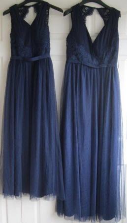 Image 1 of Dark Blue Dresses-Bridesmaid/Party, sizes 6 and 14.
