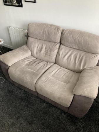 Image 1 of 2 seater electric recliner sofa
