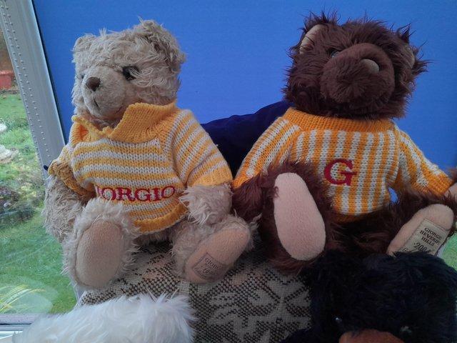 Preview of the first image of Collection of Gorgio teddy bears.