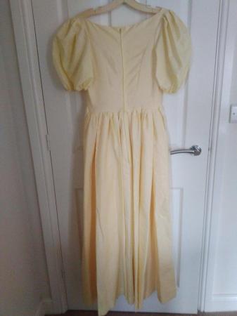 Image 2 of Long lemon coloured dress with short sleeves