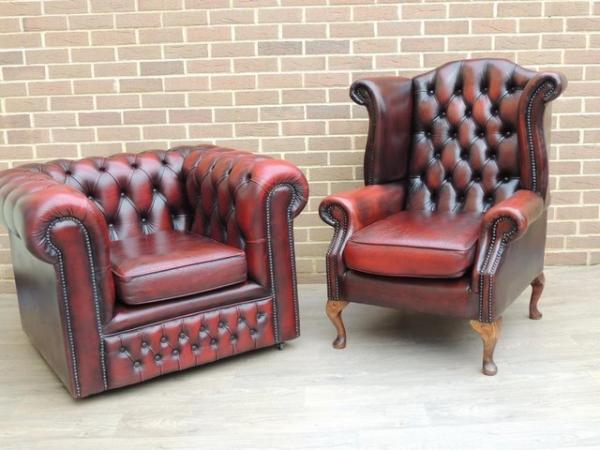 Image 14 of Vintage Chesterfield 3 piece Suite (UK Delivery)