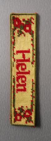 Image 1 of A Personalised Tapestry Bookmark with the Name Helen.