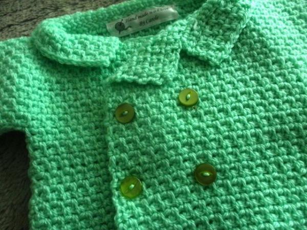 Image 2 of Mint green baby pea coat