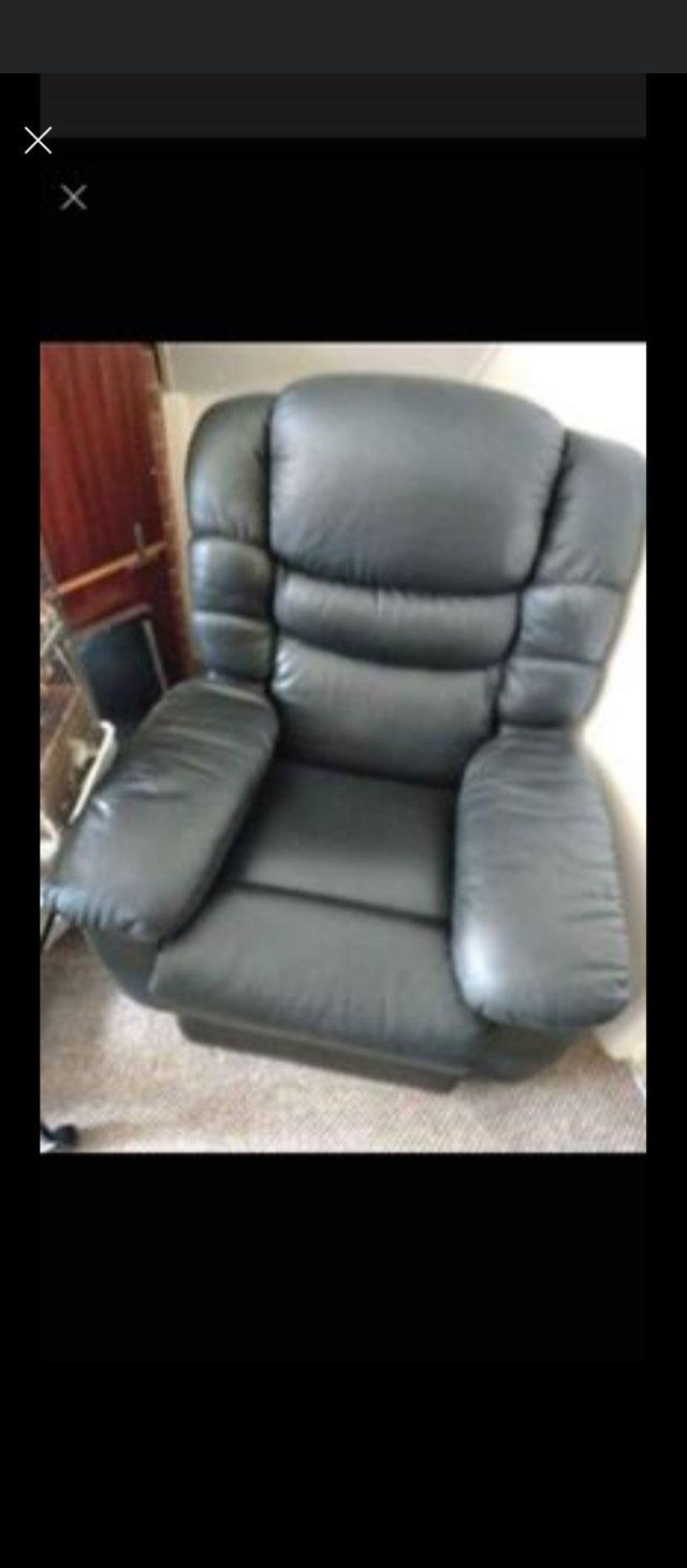 Preview of the first image of La-Z-boy manual leather recliner chair..