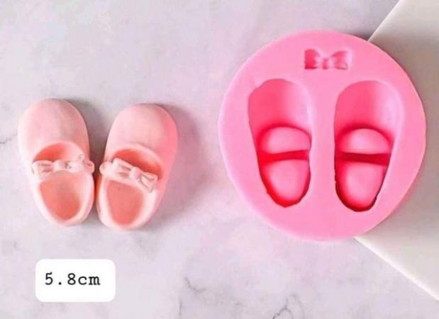 Image 1 of Silicone mould - baby shoes - never used