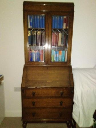 Image 1 of Vintage writing desk with bookcase