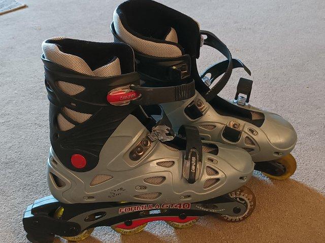 Preview of the first image of Formula GT40 Cam Lever Silver Inline Skates.