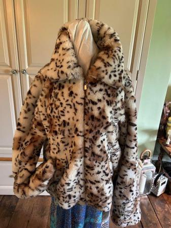 Image 2 of Faux fur leopard jacket size large