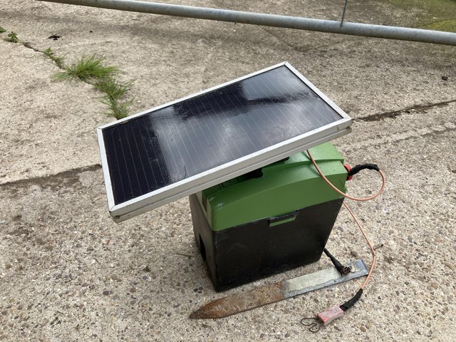 Preview of the first image of 9v dry battery electric fence energiser with solar panel..