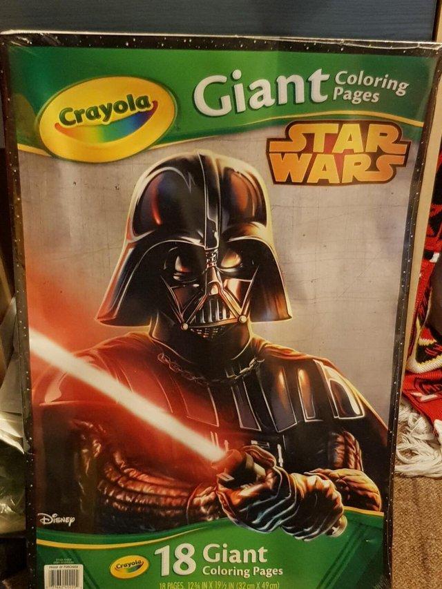 Preview of the first image of Giant Crayola Star Wars Colouring posters pack of 18 NEW.