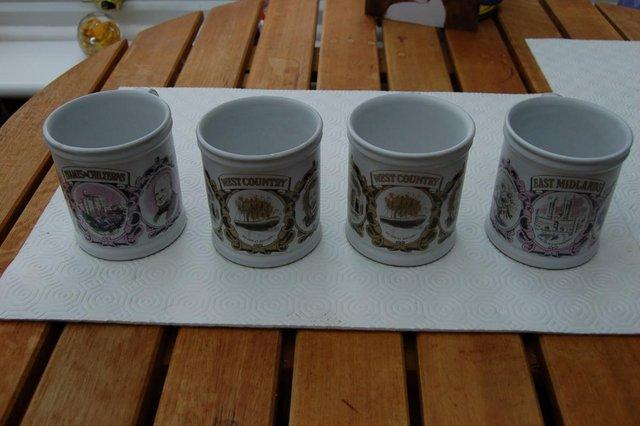 Image 1 of Denby 'Regions & Counties' Mugs, Set of 6 All Pristine.