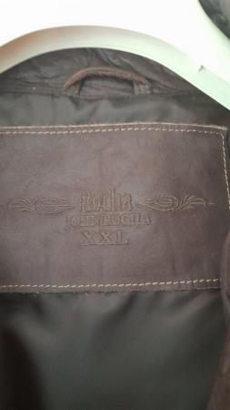 Image 1 of Original Rocha John Rocha dark brown leather jacket 2XX
