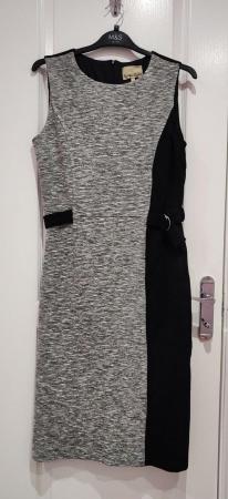 Image 14 of New Phase Eight Charlotte Colour Block Dress Grey Marl 12