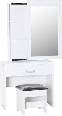 Preview of the first image of Charles 1 drawer dressing table se in white.