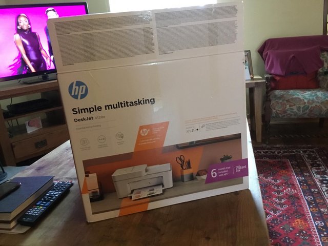 Preview of the first image of HP Simple multi tasking deskjet 4120 printer.